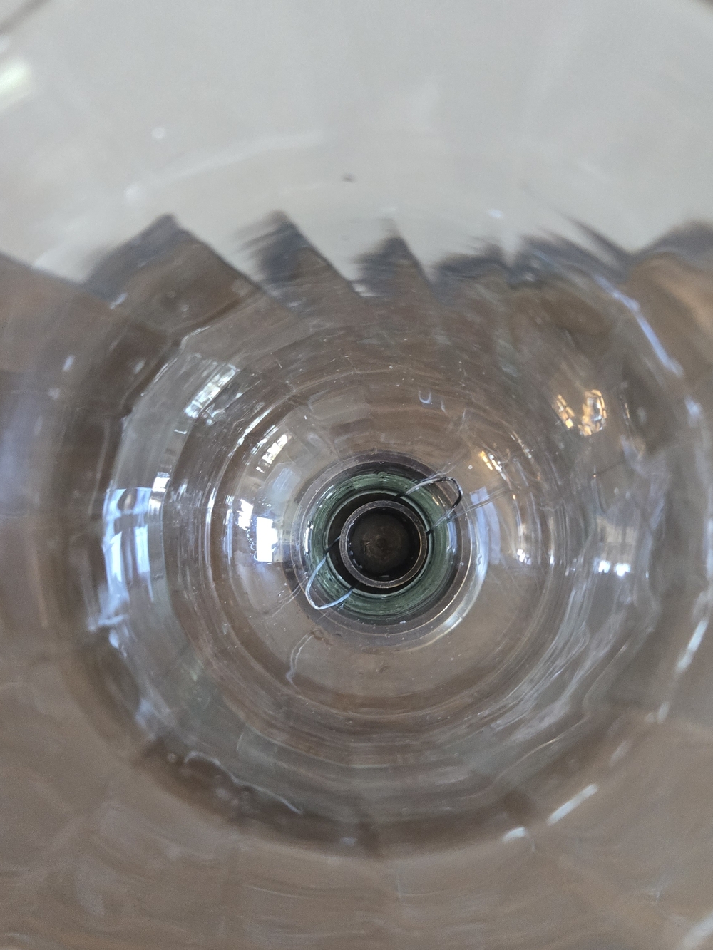 Clear Glass Hurricane Candle Holder with Bronze Metal Base - Picture 4 of 6